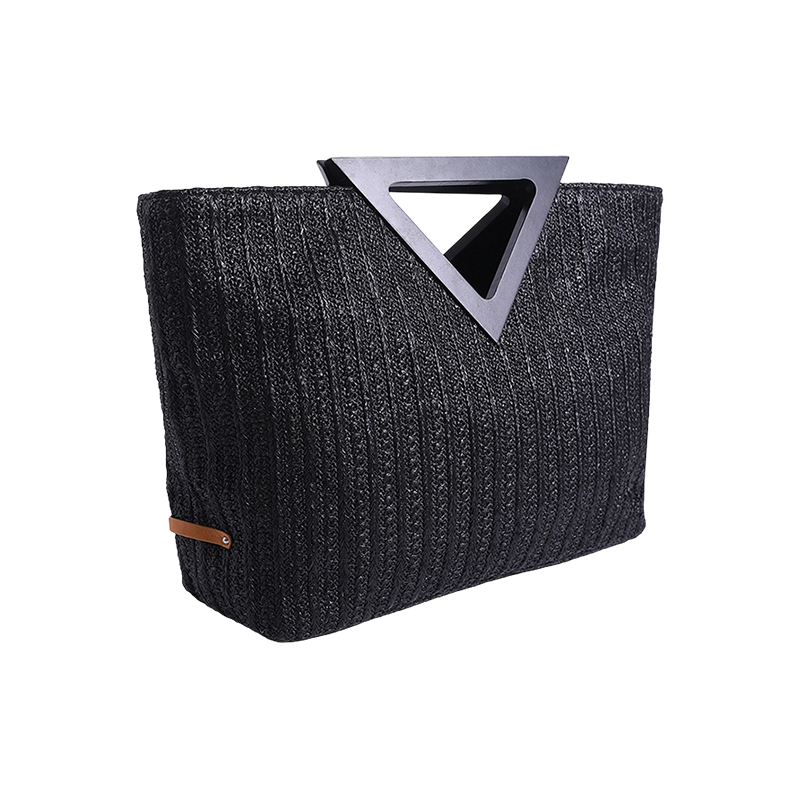 PP 稻草提花时尚手提包