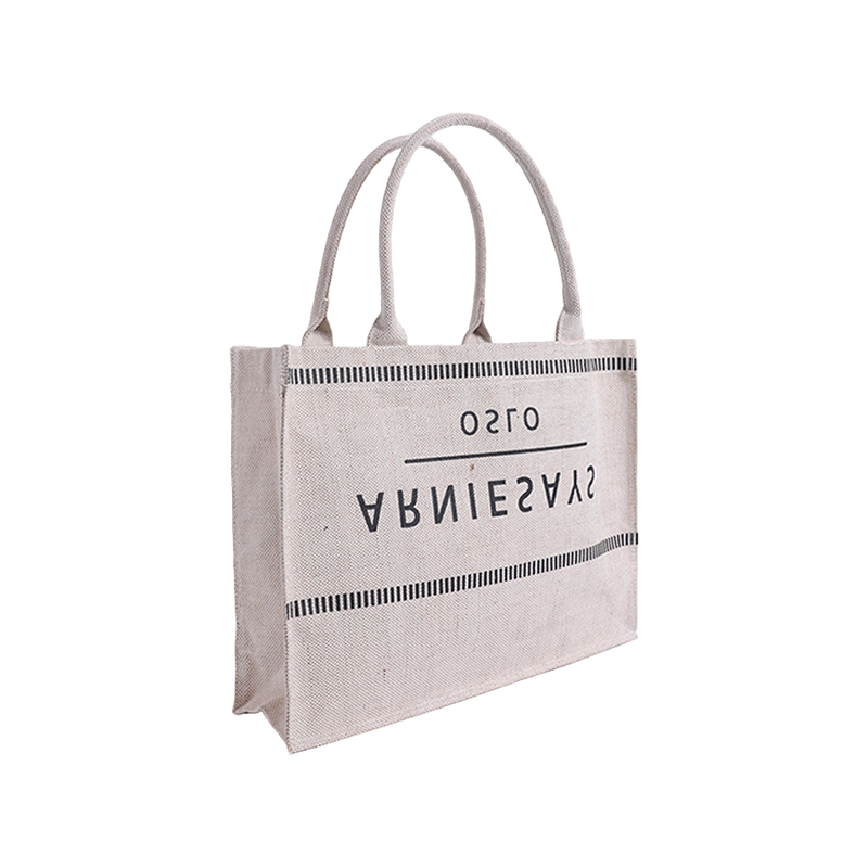 天然亚麻印花手提袋